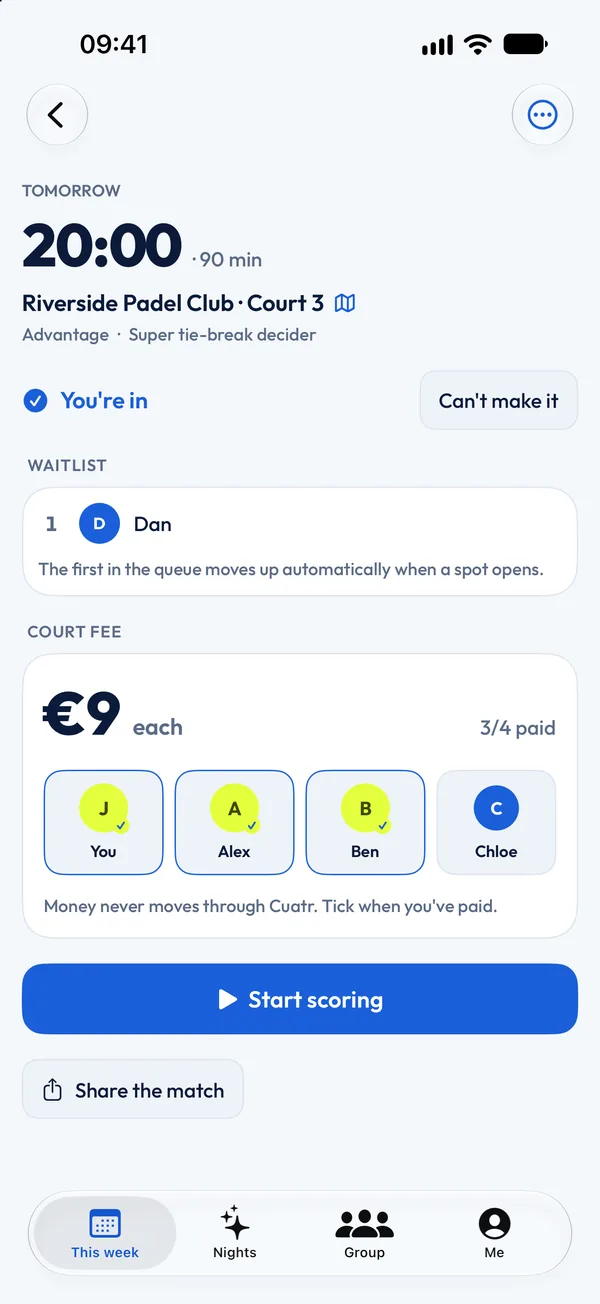 Cuatr screen: Split by four