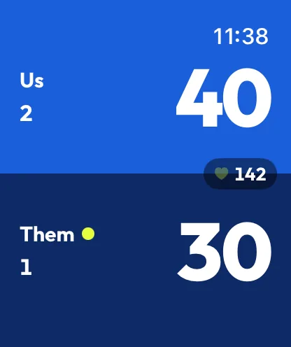 Cuatr screen: Score from your wrist