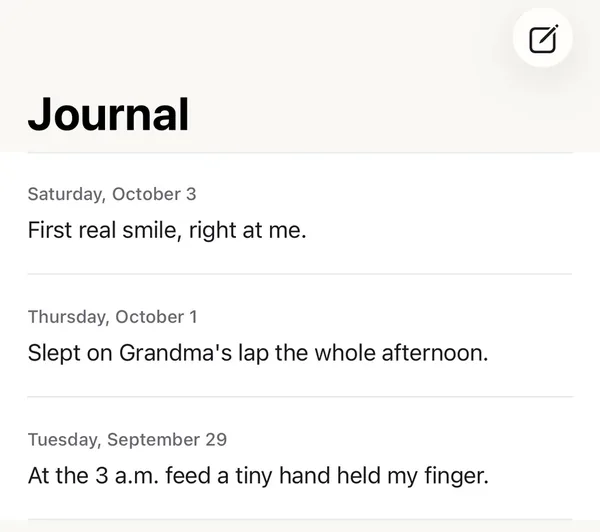 Deno screen: Journal and growth
